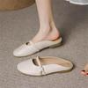 Flat-bottomed Bag Head Half Slippers Women's Shoes Wear New Summer Pregnant Women Lazy Shoes Half Tray Gentle Evening Cool Slippers