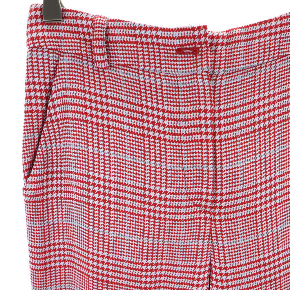 Unused Emporio Armani Check Pattern Slacks Pants 36 Reddish Women Used