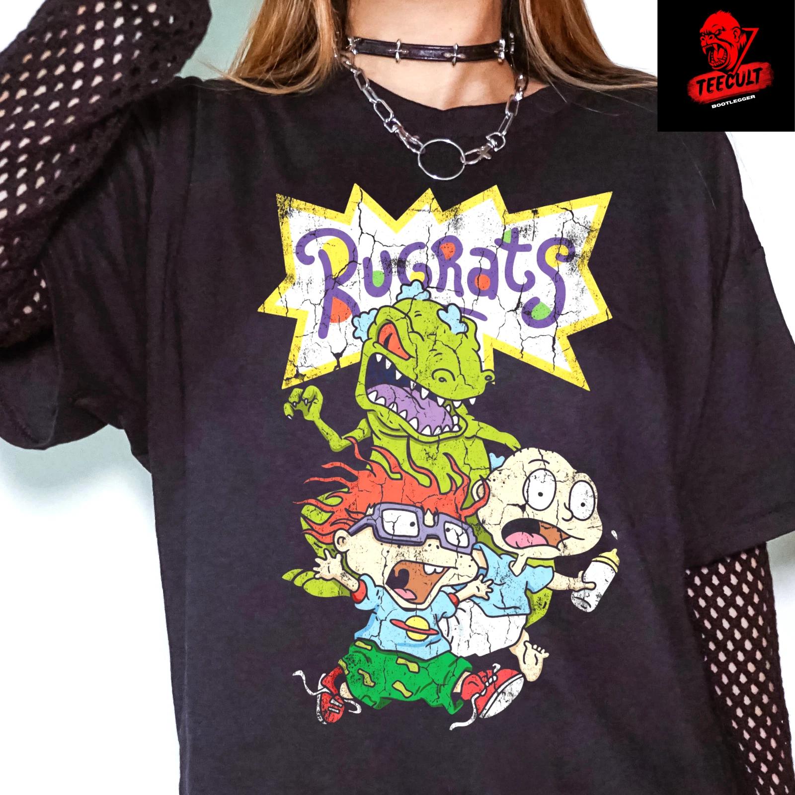 Men s and Women s T-shirts Rugrats (1991) Cult Tv Animated Character Unisex Heavy Cotton L
