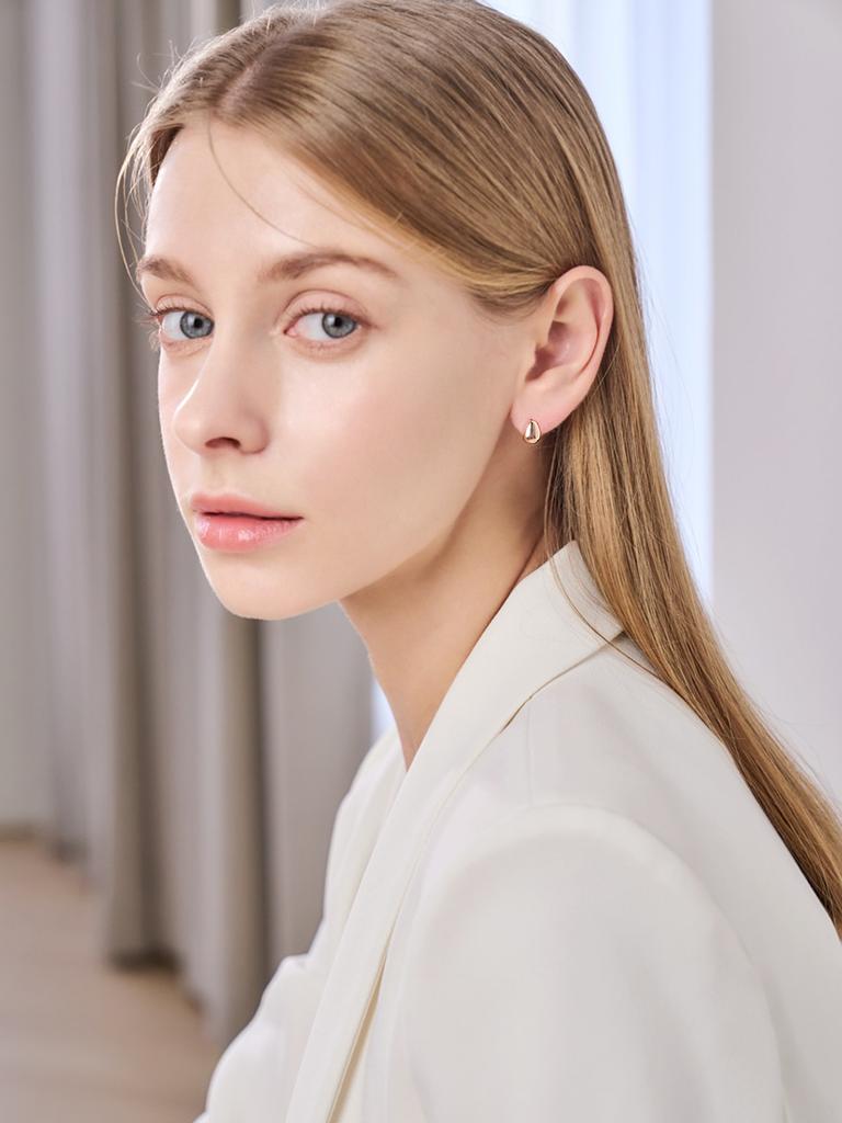 14K Plum Drop Earrings GI14EE367