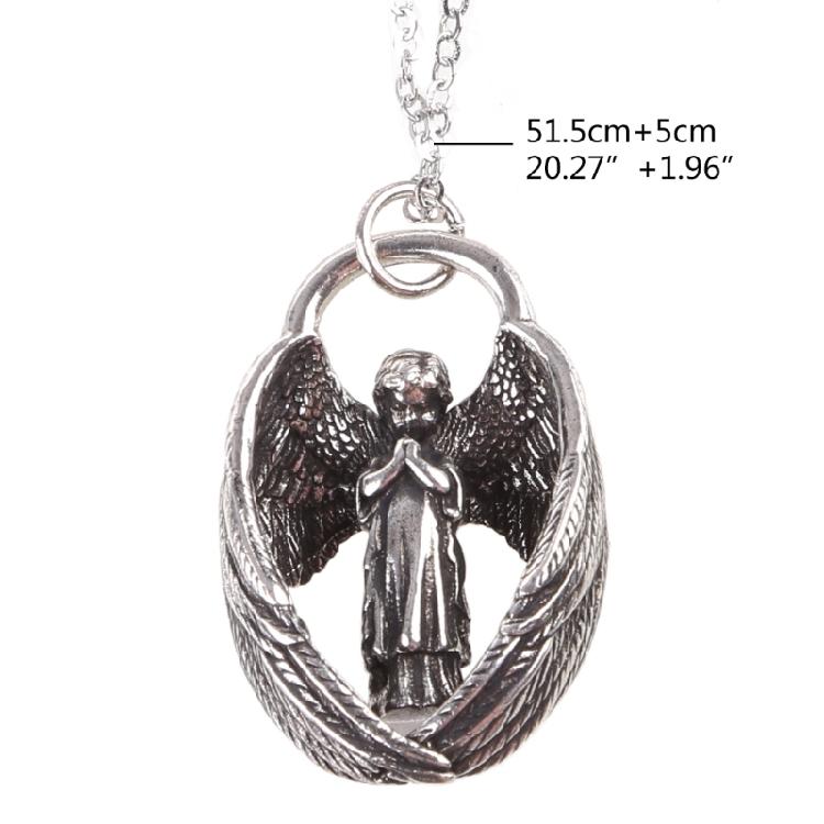Punk Angel Wing Pendant Necklace Neck Chain Retro Necklace Streetwear Jewelry