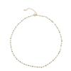 Elegant High-End Pearl Clavicle Necklace with Copper Gold Plated Baby's Breath Accents