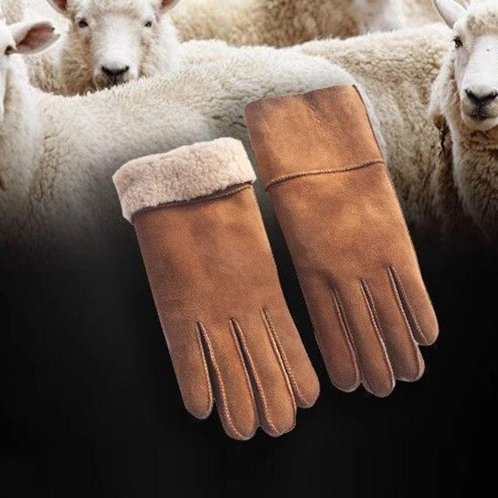 Plüsch-Winterhandschuhe Warme Fahrradhandschuhe Modische Fahr-Fäustlinge Herren Damen