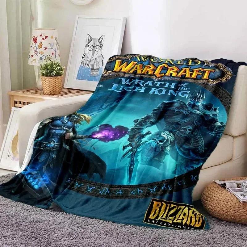 World of Warcraft Art Blanket Flannel Blanket A World of Magic and Limitless Adventure Soft Comfortable Home Travel Blanket