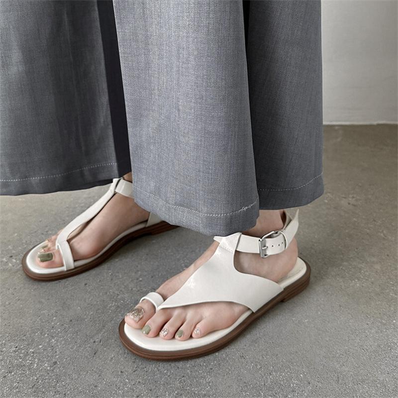 Fashion 2025 New Summer Women Modern Flat Sandals Gladiator Shoes for Women Pinch Toe Flat Heels Ladies Shoes Fashion Flats