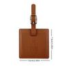 Suitcase Square Label PU Leather Labels School Bag Name Card for Trip Security