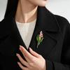 1 ks dámská 2barevná slitina krásné rostliny kancelářská párty brože elegantní smaltované lilie brože pro ženy dárky
