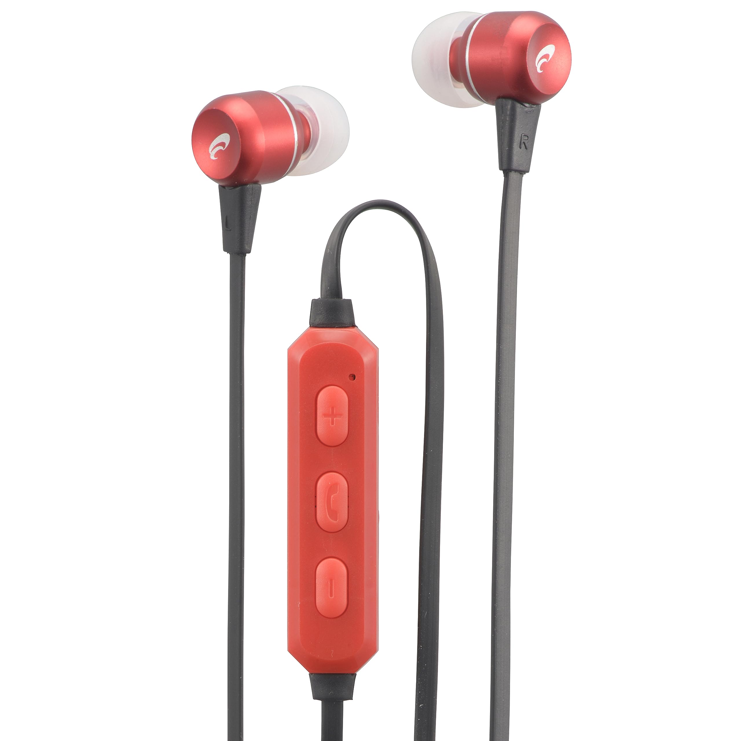 

OHM Electric AudioComm Wireless Earphones with Microphone, Headset, Stereo Earphones, Neckband, In-Ear, Bluetooth 5.3, Red, HP-W173N-R (Product Code: