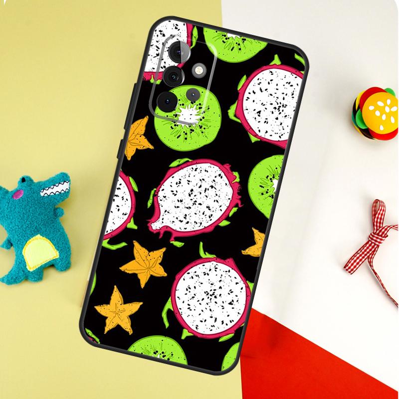 Tropical Summer Fruit Lemon Case For Samsung Galaxy A54 A34 A24 A14 A12 A22 A32 A42 A52 A72 A52S A51 A71 A13 A53 Cover