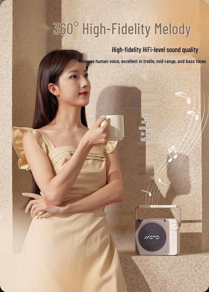 Bluetooth Wireless Speaker with Light-Activation, High-Quality Sound, Smart Design, Night Light Feature, and Compact Size.