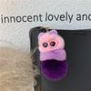 Bag Charm Cute Colorful Plush Caterpillars With Sunglasses Soft Rabbit Fur Animal Pompom Pendant With For Women
