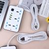 New EU US Plug 2/3Pin Power Strip 1 TypeC 3 USB Port 4 Way Outlet 2/3/5M Extension Power Socket Charge Electrical Socket