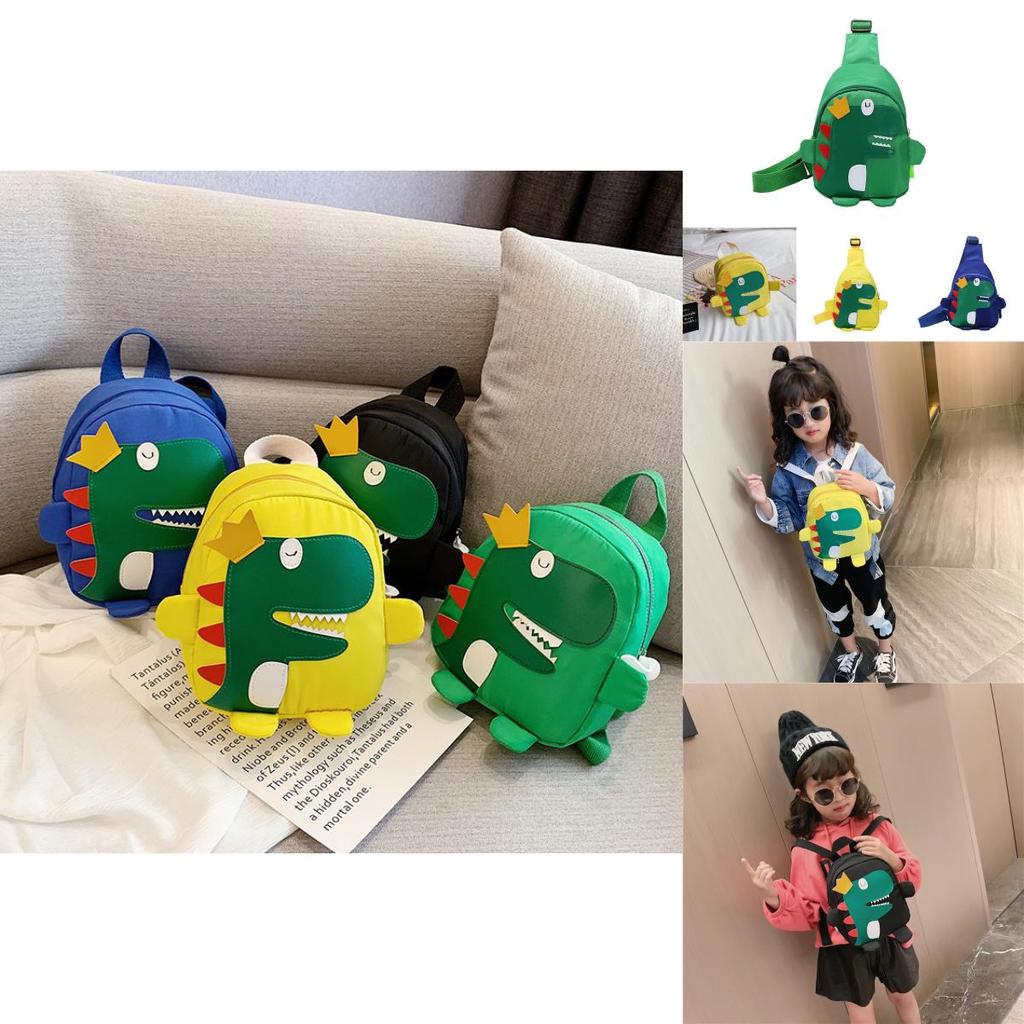 Adorable Dinosaur Backpack For Kids Durable Oxford Cloth Cute Design For Preschoolers