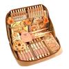 9Pcs Capybara Student School Stationeries With Large Pencil Case Eraser Pen Paper Clamp Highlighter Pen Ruler Sticker