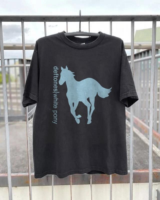 Deftones White Pony Logo Unisex Black Cotton T-Shirt