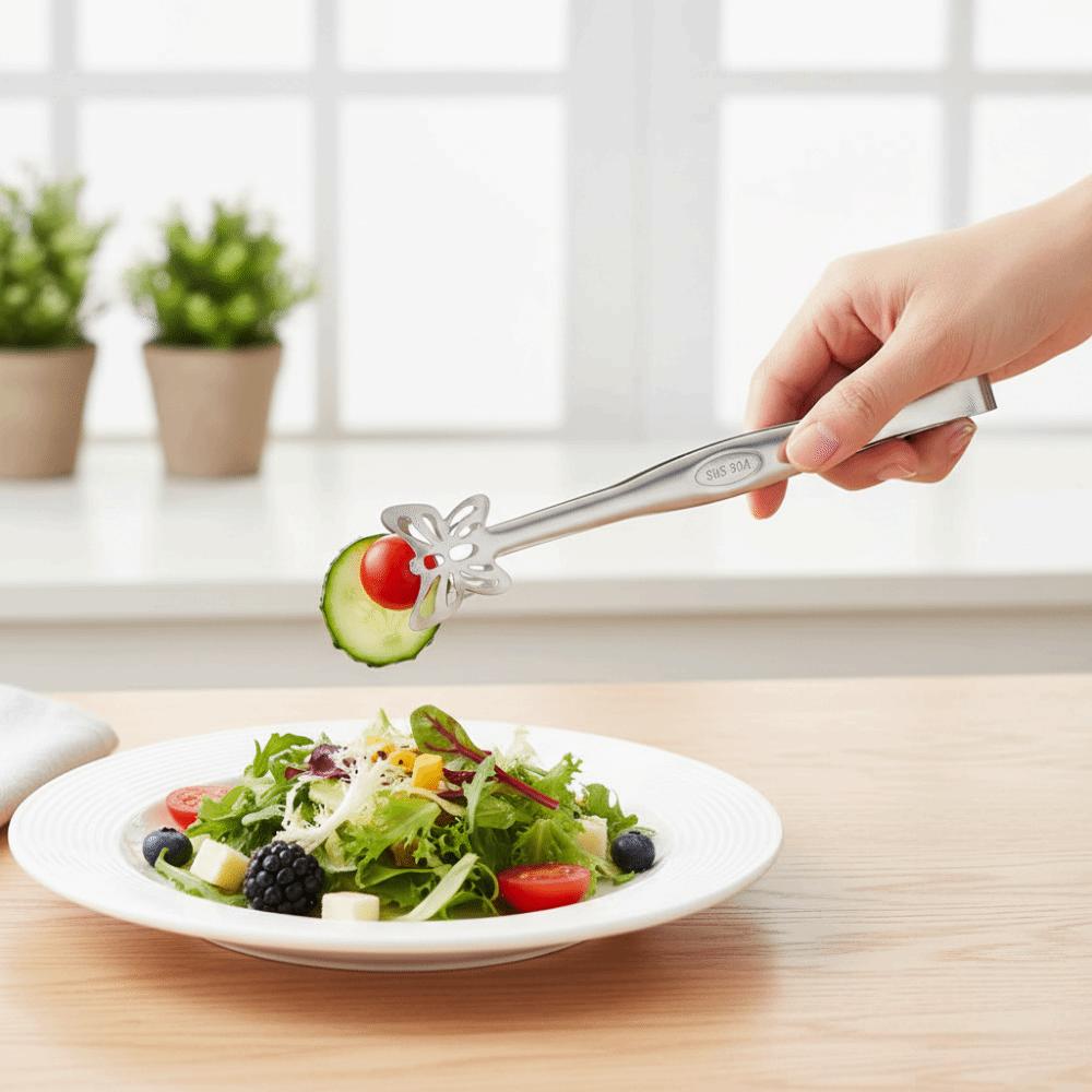 Portable Bakery Food Tongs Hollow Out Thickened Kitchen Cooking Tongs Smooth Food Grade Bread Clip Restaurant Supplies