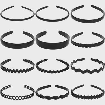 Non-Slip Black Headband: Women's Hairpin for Bangs and Face Washing