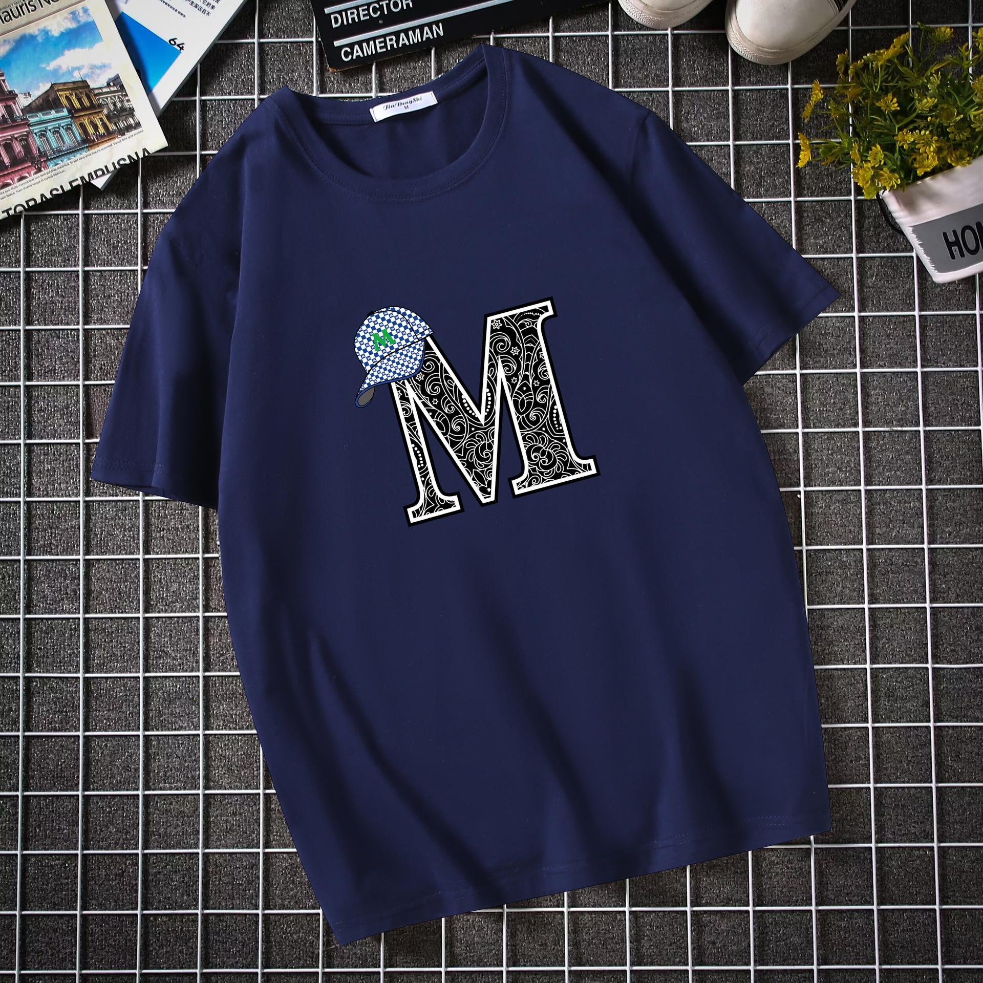 

Футболки из хлопка, летняя мужская футболка с коротким рукавом, модная брендовая студенческая футболка с круглым вырезом и короткими рукавами из чистого хлопка S