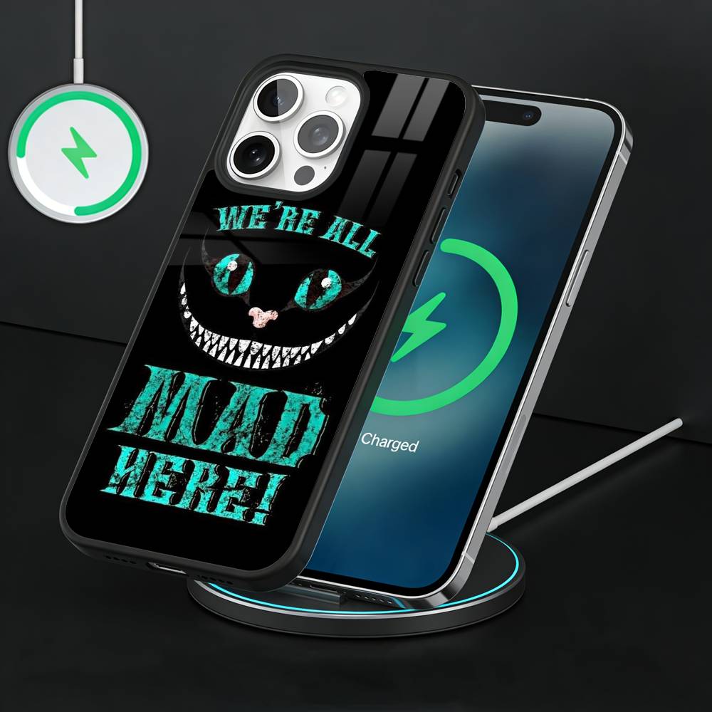 Cool C-Cheshire C-Cat Phone Case For iPhone17,16,15,14,13 Plus,Pro Max Magnetic For Magsafe Wireless Charging iPhone12mini
