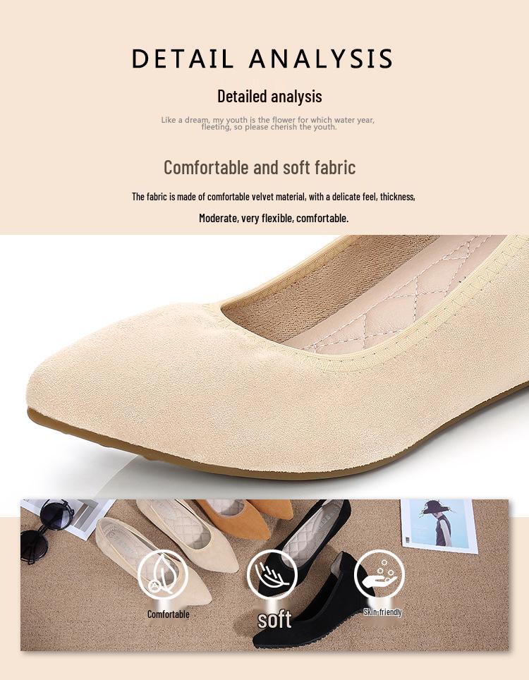 Schwarze Keilabsatzschuhe mit weicher Sohle für Damen - Höhensteigernd, Bequem für Büro und Flugbegleiter im Frühling und Herbst