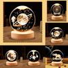 Crystal Luminous Global Ball Decoration Star Walk Night Light Usb Direct Insertion