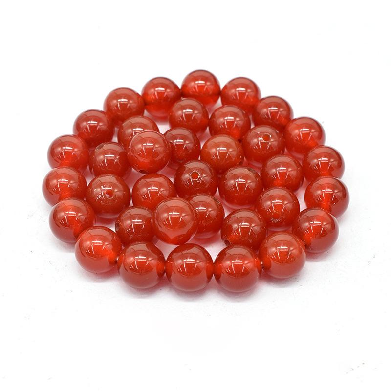 Vintage Red Agate Round Stone Loose  Beads for Jewelry Making Necklace  4-12mm