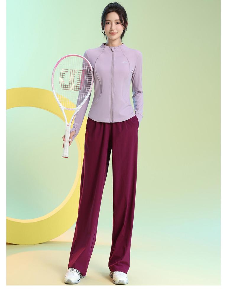 Women's Quick-Dry Long Sleeve Fitness Set for Badminton, Running, and Outdoor Sports - Autumn/Winter Collection