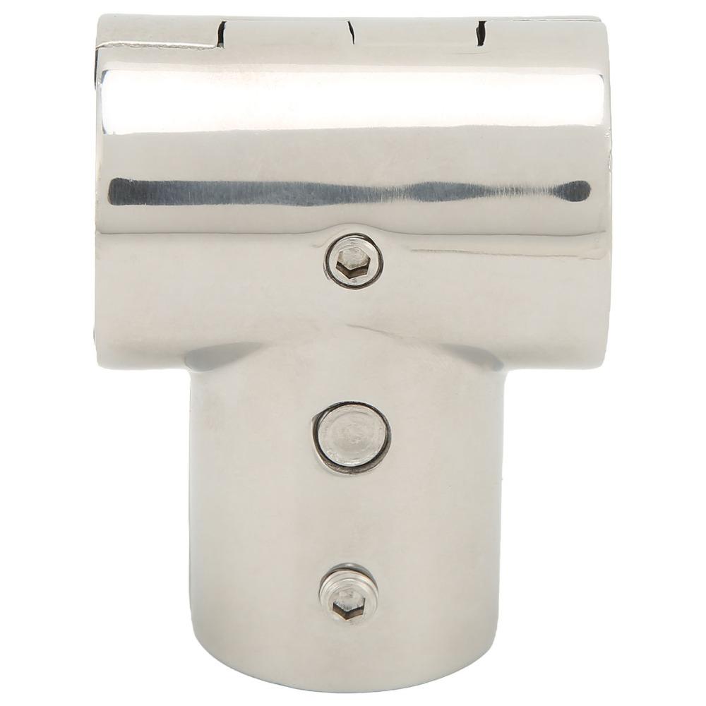 25mm Tube Boat Hand Rail Fitting 90 Degree 3 Way Hinged Tube Fitting Tee Split Connector  Yachts