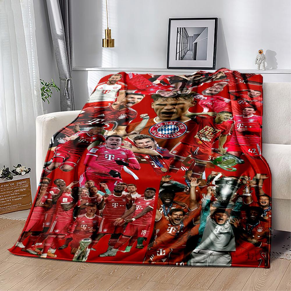 Bayern Munich Blanket Durable Comfort Perfect for Bed Bedding Office Chair Four Seasons Universal Digital Print Birthday Christmas Gift Blanket