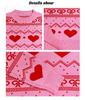 European & American Style Valentine's Heart Pattern Women's Casual Long Sleeve Knit Sweater