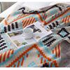 Blanket Multifunctional Boho Knitted Throw Vintage Wave Tassel Blanket for Sofa Couch Window Seat Lightweight Nap Air Conditioning Blanket