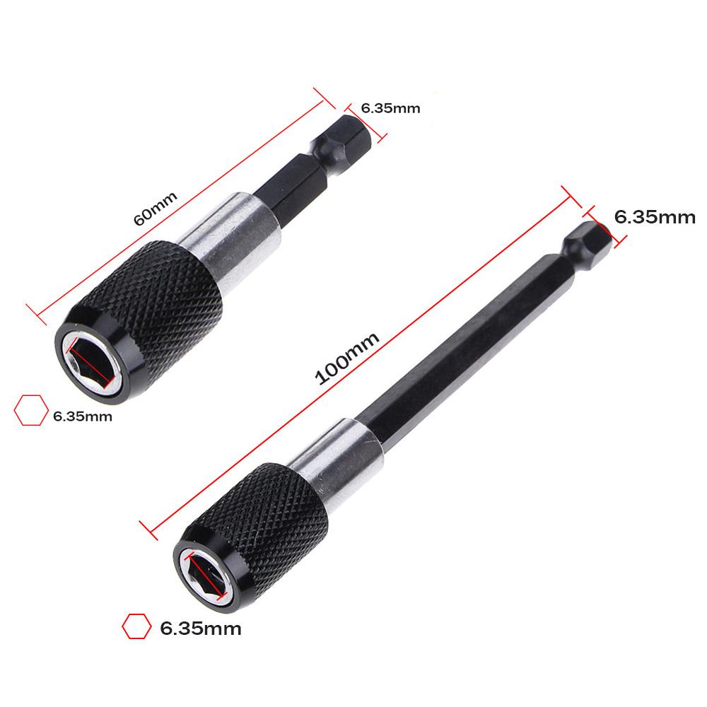 1/4 Inch Hex Shank Quick Release Electric Drill Magnetic Screwdriver Bit Adjustable Extension Holder Bar Shank Power Tool