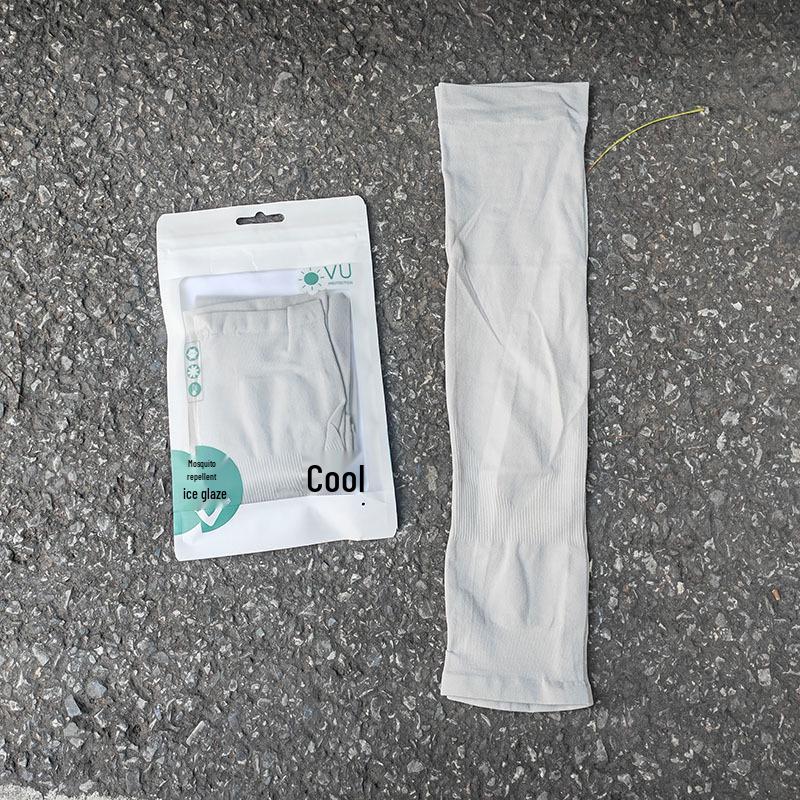 Korean Style Solid Color Ice Sleeves for Women - UV Protection Arm Covers for Summer, Running, Cycling, and Sun Protection.