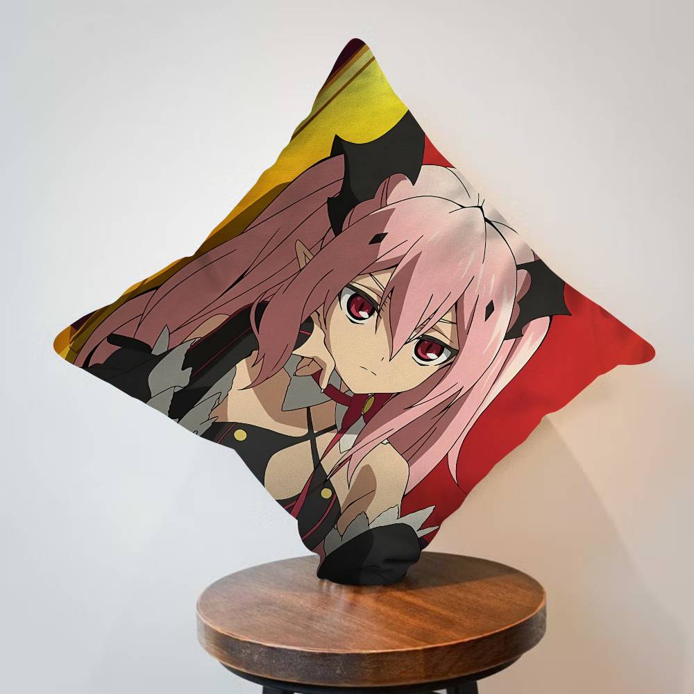 Anime Seraph of The End Pillow Cover Sofa Cushion Cover Home Room Decoration Children Gift