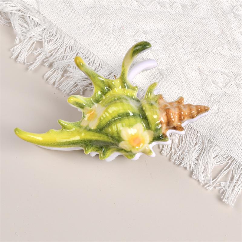 

2025 УФ-печать Зажим-краб в виде раковины: Летний аксессуар для волос в океанском стиле для высокой прически