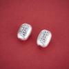 S999 Sterling Silver Peace & Joy Spacer Beads for Handmade Jewelry - DIY Barrel Bead Bracelet/Necklace Jewelry Material