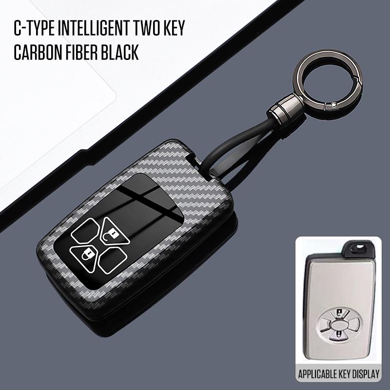 2 3 4 5 Buttons ABS Carbon Style Car Key Case Cover Fob for Toyotay Alphard Vellfire Previa Estima Isis Noah Voxy Tarago Yaris