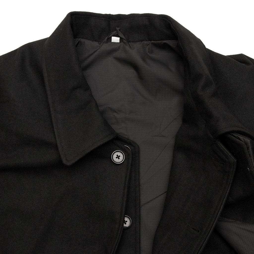 KYOETSU Japanese Coat TONBI woollen blend fabric LL Black