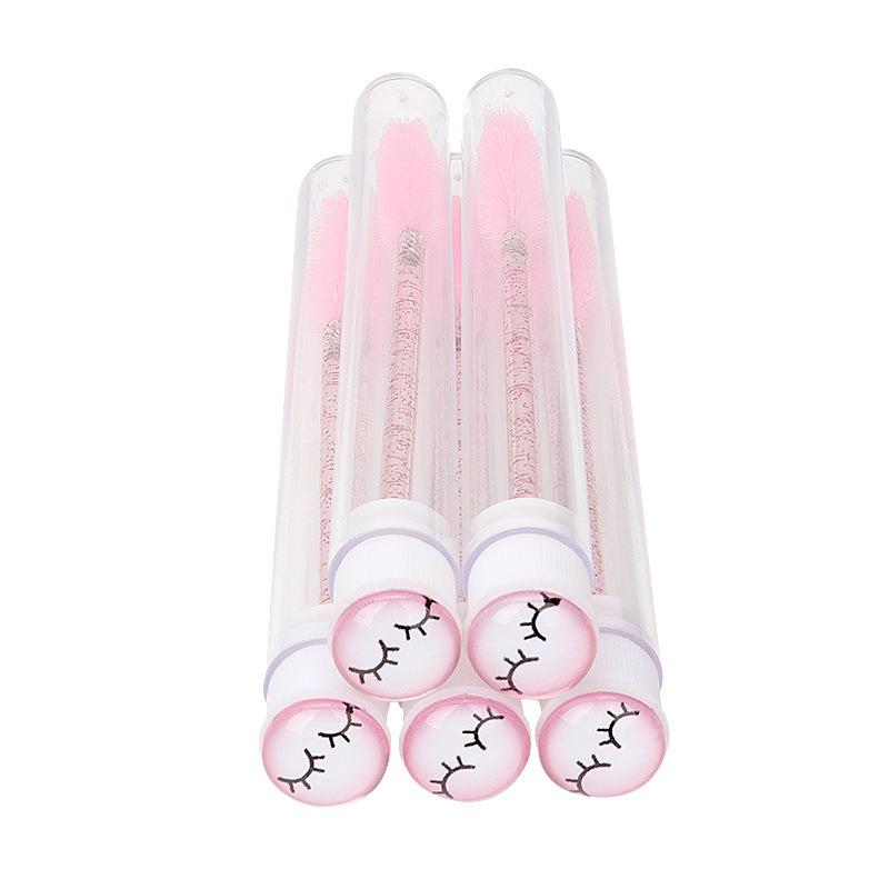 Disposable Crystal Rod Mascara Wand & Eyebrow Comb for Eyelash Extension Makeup