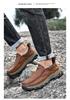 Men's Four Seasons Leather Slip-On Loafers: Thick Sole, Wear-Resistant, Casual Outdoor Shoes
