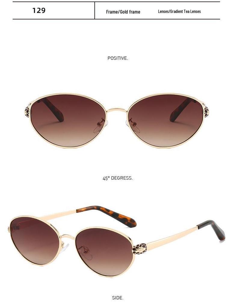 Męskie Retro Owalne Metalowe Okulary Przeciwsłoneczne - Stylowe, Wysokiej Klasy, Ochrona UV.