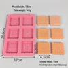 Six-Hole Square Lace Silicone Mold