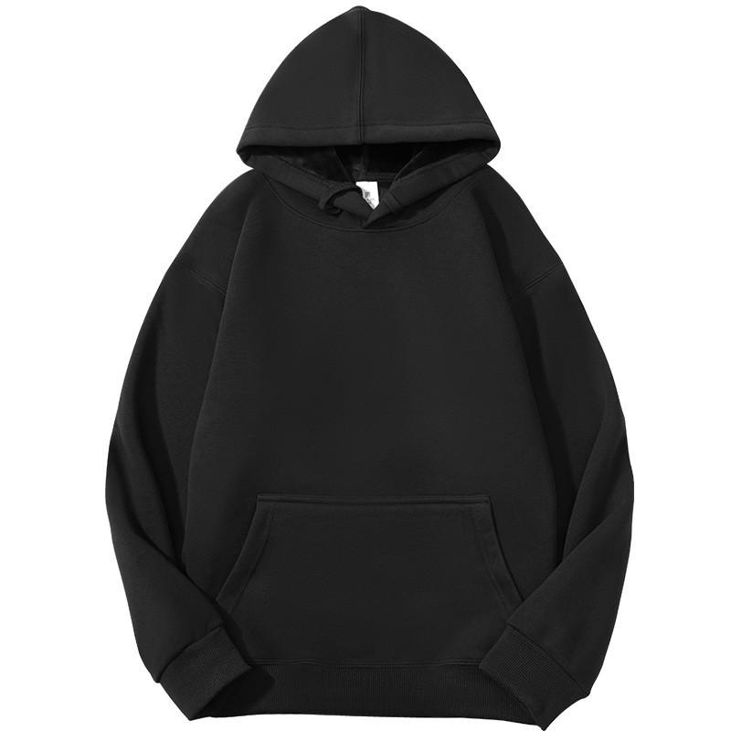 Mens Oversized Hooded Sweatshirt 400g Heavyweight Fleece Lined Cotton Blend Pullover Winter Casual Wear