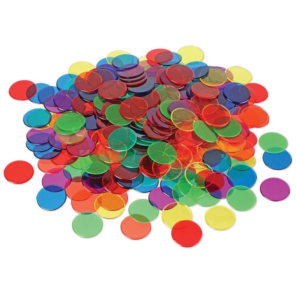 Learning Resources Transparent Counters Colorful Counters Transparent Marbles LER 0131