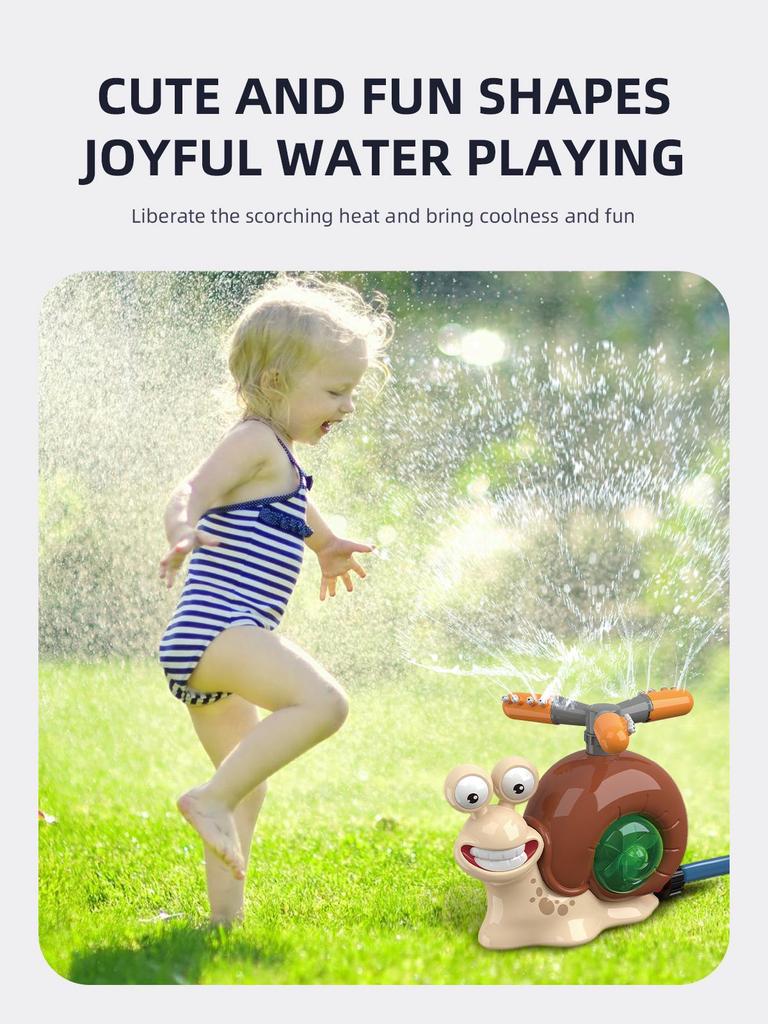 Cartoon Fire Hydrant Lawn Rotating Sprinkler - Automatic Watering & Play Toy