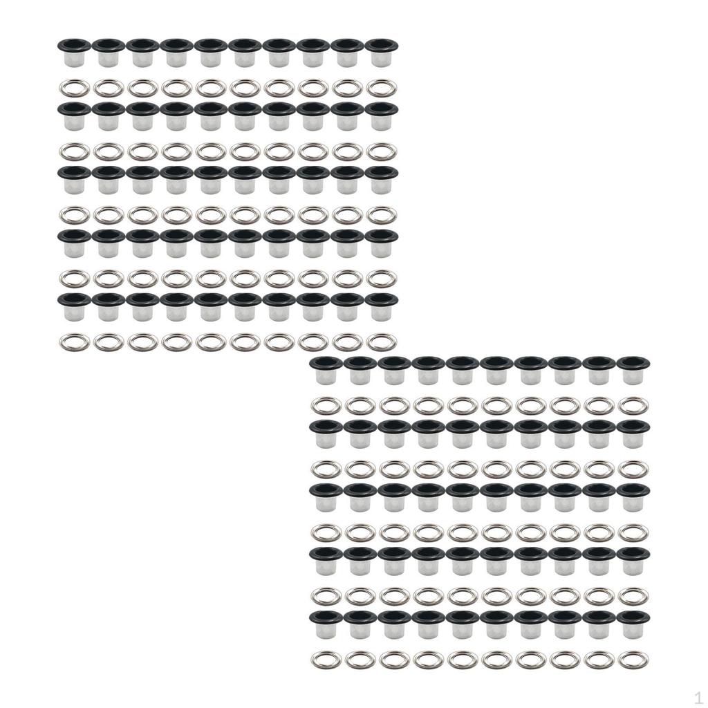 100 Pieces Hole Metal Eyelets Grommets Round Shape 6mm Accessories Tiny Grommet for Scrapbooking