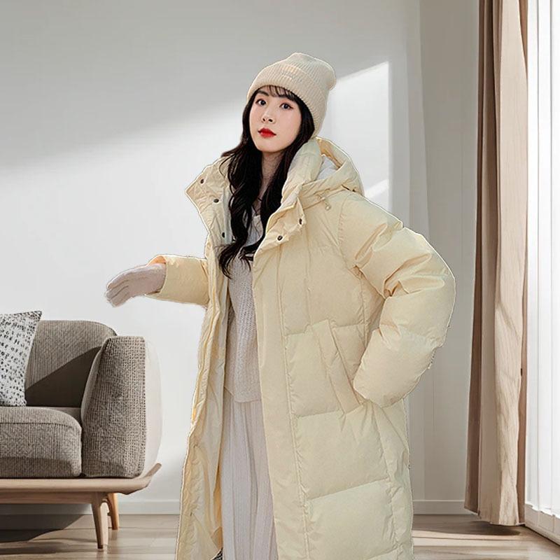 Medium and long down jacket women's duck down winter 2024 new Japanese and Korean style women's down jacket fashion high-end women