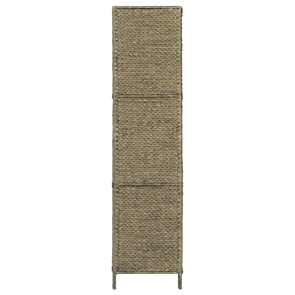 3 Panel Brown Room Divider 116 * 160 cm Wicker (Water Hyacinth)