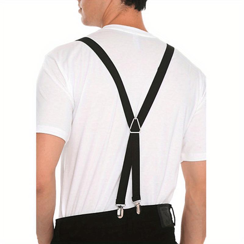 Fashion Suspender Adjustable Elastic X Back Clips On Pants Braces for Men and Women