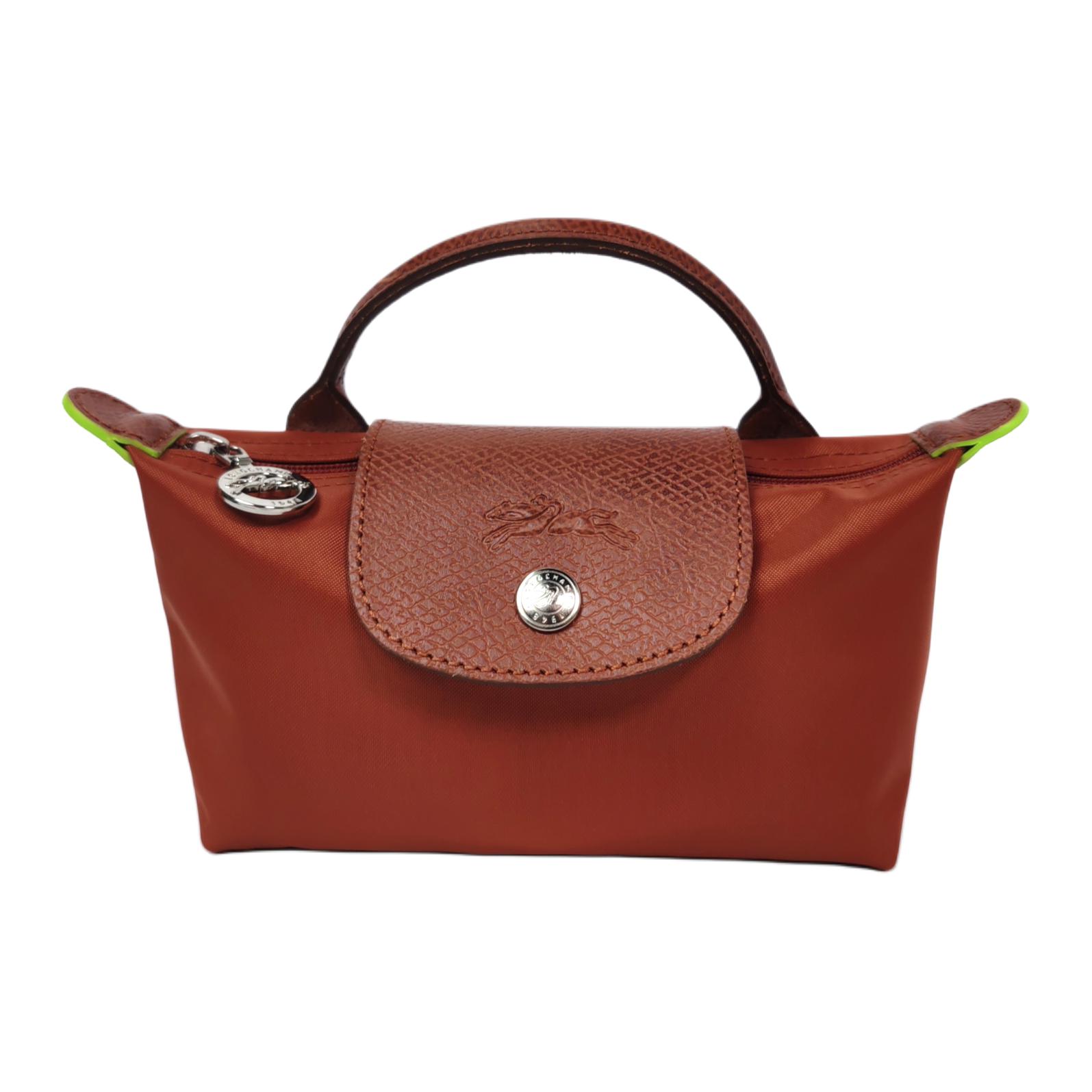 

Longchamp Le Pliage Green 17 Short Handle Foldable Canvas Tote Bag Small Women tote bags Brown 34175919404 Basic Set (Bag)